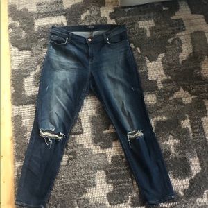 Distressed J Brand ankle jeans